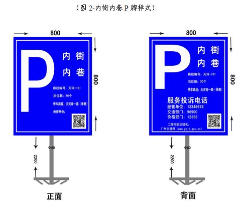 内街内巷P牌样式